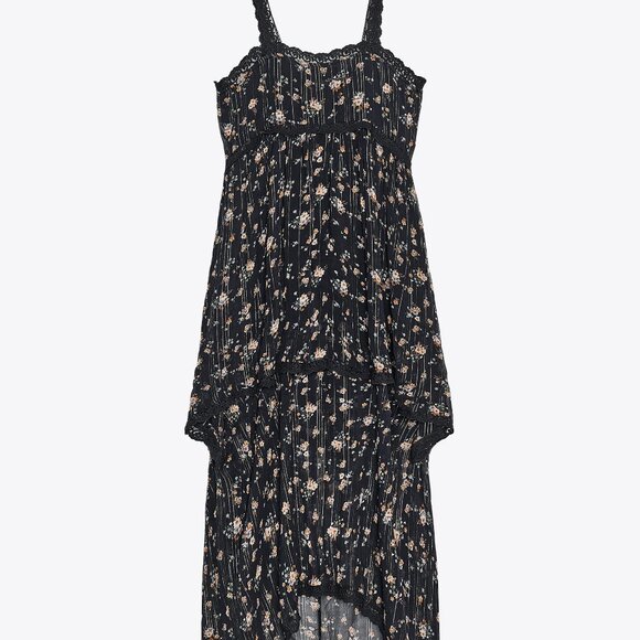 ZARA Long Floral Print Dress - Picture 5 of 6